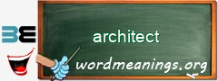 WordMeaning blackboard for architect